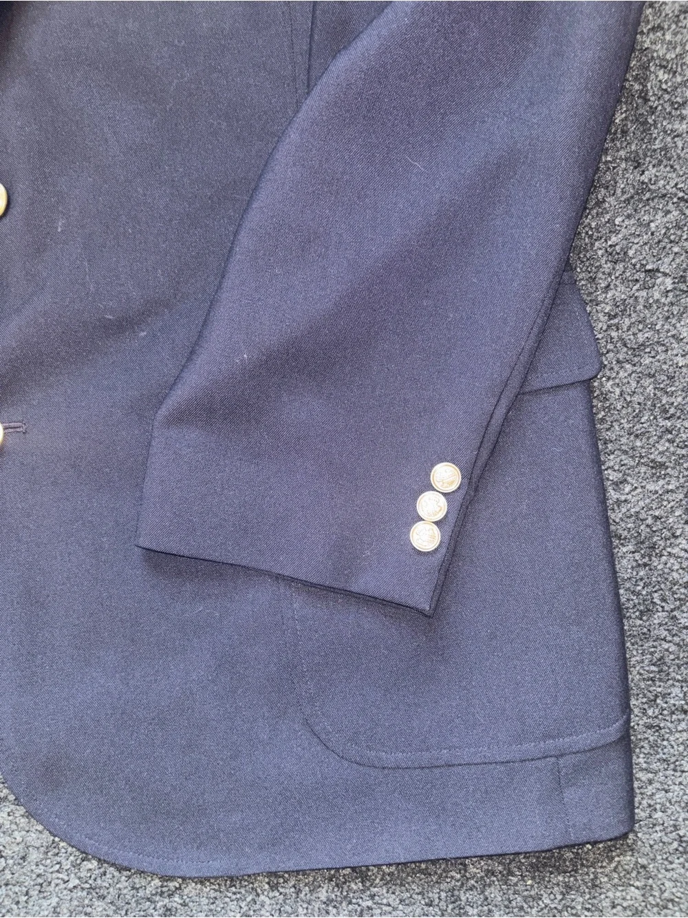 Vtg Retro 80s 90s David Taylor Sport Coat Blazer Gold Buttons 46S Academia Dad